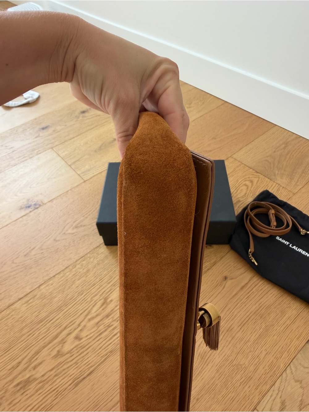 AUTHENTIC Saint Laurent Suede Kate 99 tassel - Picture 6 of 8